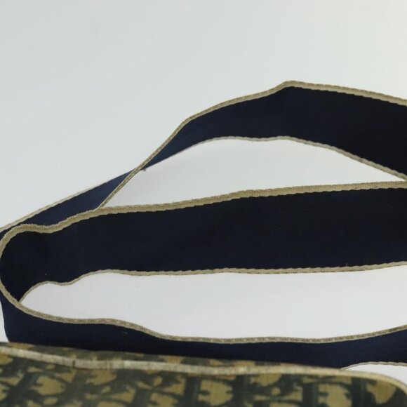 Authentic Christian Dior Trotter Canvas Shoulder Bag Navy Silver - Picture 6 of 16